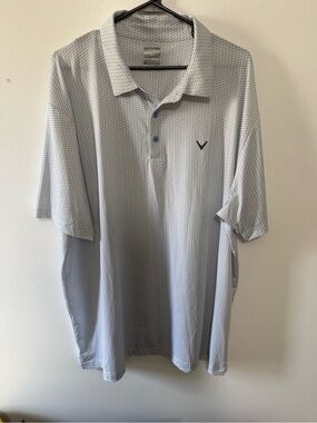 Callaway Men’s Light Gray Textured Performance Polo